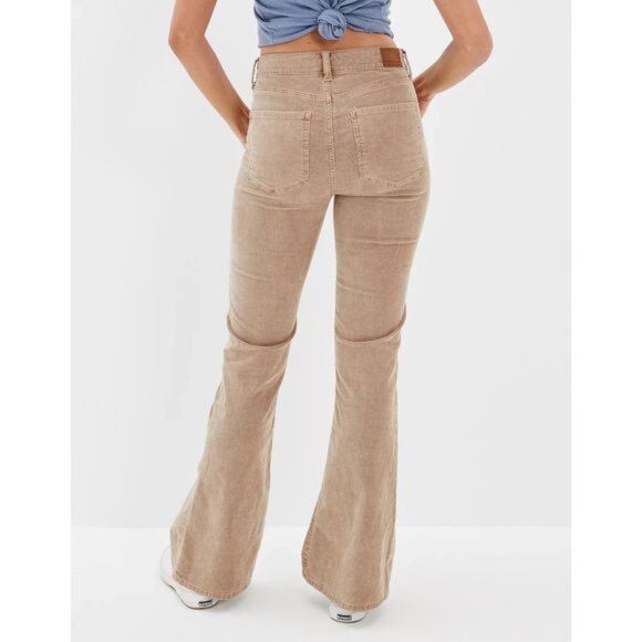 NWTs AE Stretch Corduroy Super High-Waisted Flare Pant - Picture 3 of 8